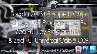Programming Toyota 8A H chip European all keys lost by Zed Full programmer & Zed Full C09 cable