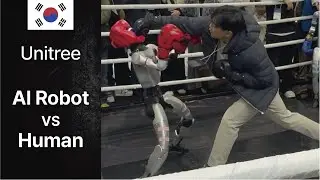 AI Robot vs Human Boxing Match (Unitree Robot)