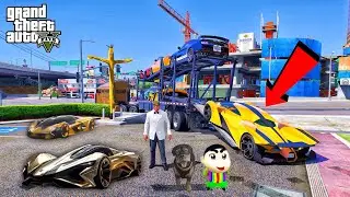 Franklin Delivering GODILLIONAIRE Super Luxury Car in GTA5 | Franklin And Shinchan Delivering Car |