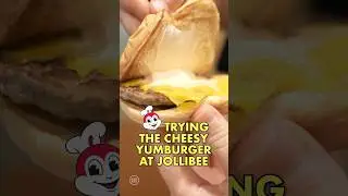 Trying the Cheesy Yumburger at Jollibee