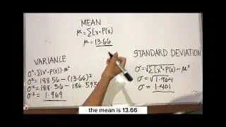 MEAN AND VARIANCE OF A DISCRETE RANDOM VARIABLE