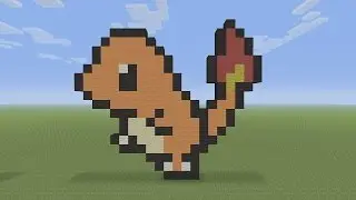 Minecraft Pixel Art - Charmander Pokemon #004
