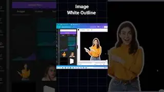 Image Outline effect in canva #shorts #canvatutorial #tutorial