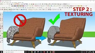 Step 2 : Sketchup Texturing & Cloth Modelling 