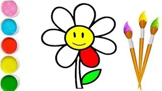 Drawing flowers for children|Цртање цвећа за децу /Blumen zeichnen für K...