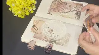 Lets make an aesthetic journal with me | ASMR journal decor ideas | stationary |