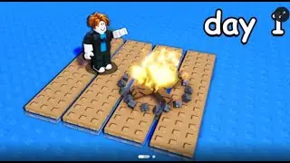 Uncut gameplay to day 100, Survive on a Raft ( Roblox )