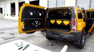 Hummer H3 DS-18 Miami Demo Car for Spirit Company by ADN, Galaxy Sound and City Car Audio.