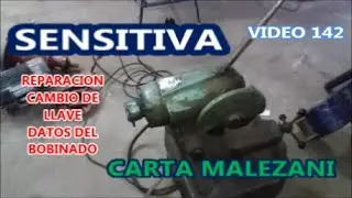 Tutorial 142    Sensitiva  Carta Malezani datos del bobinado