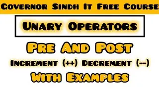 Unary Operators with Examples | Operators in Typescript | AI / Web 3.0 | Governor's IT Initiative