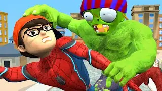 Scary teacher 3D SpiderNick vs Giant ZombieHulk Avengers - Nick love Tani Funny animation