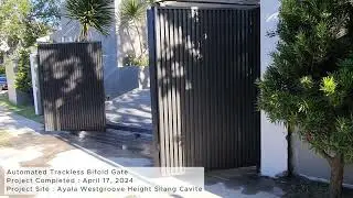 Modern gate design for trackless folding gate / automated bifold gate / automated swing gate