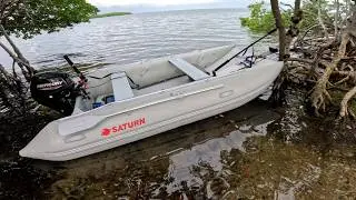 TEST! Ultra Affordable Boat! Saturn Catamaran MC330 Inflatable Sea TRIALS