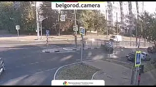 Утром в Белгороде столкнулись легковушка и внедорожник, пассажиры получили травмы