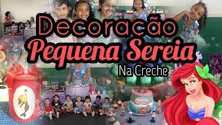 Decoração da pequena sereia na Creche