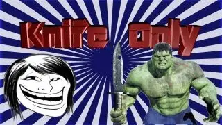 Black ops 2 Gun Game Knife Only | They Think im a girl,and the Incredible Hulk | Funny  Reactions