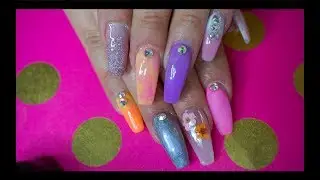 Summertime Angel Cake Nails