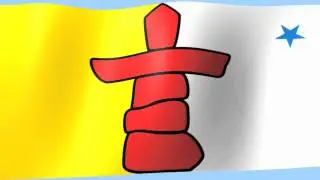 Flag of Nunavut - Drapeau du Nunavut