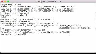 Initialize TensorFlow Variables With Matrix - TensorFlow Tutorial