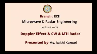 Optical Communication | Doppler Effect & CW & MTI Radar | AKTU Digital Education
