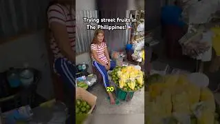 Trying Street Fruits in The Philippines! 🇵🇭🥭 #philippines #filipinofood #streetfood #travelvlog