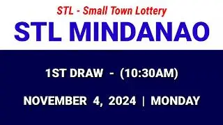 STL MINDANAO 1st draw result today 10:30AM result morning Philippines November 4, 2024 Monday