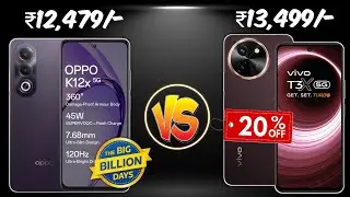 Oppo K12X Vs Vivo T3X 5G Full Mobile Review and Comparison Price Details in India, Unboxing, Camera