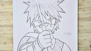 How to Draw Anime Boy I kakashi sense From Naruto shippuden | Easy Tutorial for beginner