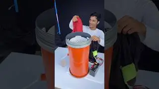 कपड़े सुखाने की मशीन 😀 How to make a clothes dryer machine  #washingmachine #shorts
