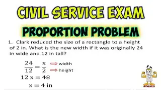 📚 CIVIL SERVICE EXAM  PROPORTION WORD PROBLEM