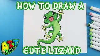 How to Draw a CUTE LIZARD