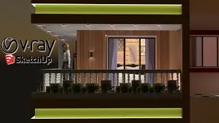 How To Render Exterior Night View In Vray For Sketchup || Civil Architect