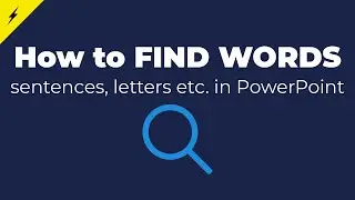 How to FIND WORDS, sentences, letters in PowerPoint? PowerPoint Tutorial