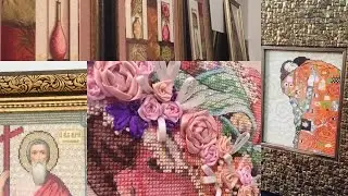 11 - My finished embroideries framed and in the interior!