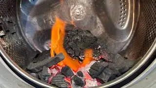 Experiment - Hot Coals in a Washing Machine