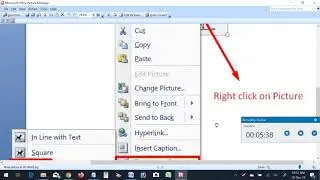 How to move picture inserted in MS Word