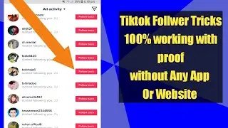 How to Get Tiktok Real Followers/ How to Get Tiktok Follwer With App/#Tiktok/#Foryou/#foryoutrick