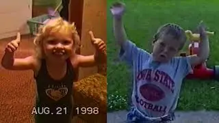 Nostalgic home video we showed at our wedding
