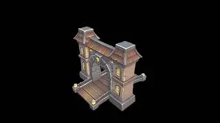 Stylized Gatehouse Bridge - Prop 3D Model | Game Asset Showcase