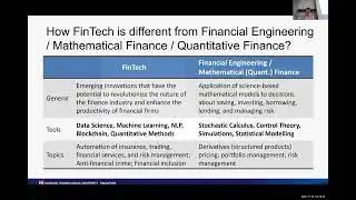 Information Sharing Session - MSc Financial Technology (MSc Fintech) NTU SPMS