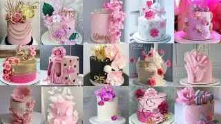 Elegant Cake Design/Pink Colour Cake Designs/Birthday/Birthday Cake Designs For Girl/Cake Design