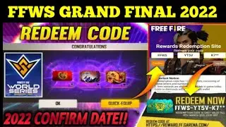 FFWS Grand Final 2022 Redeem Code Confirmed💯 Malayalam || FFPL Redeem Code Rewards Leak || Gwmbro