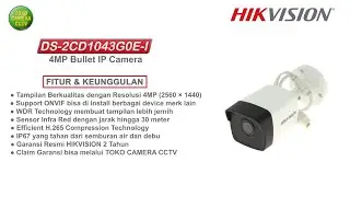 IP CAMERA HIKVISION DS-2CD1043G0E-I 4MP BULLET IP KAMERA