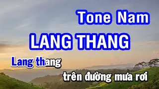 Lang Thang (Karaoke Beat) - Tone Nam (Thấp) | Nhan KTV