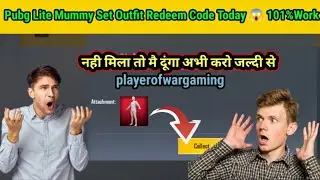 pubg lite redeem code today 😍 | pubg lite mummy set redeem code today 😇