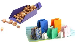 How to Make an Origami Gift Bag - How To Make An Origami Scoop