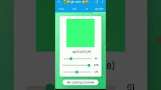rgb code generator using html css and js. #html #css #js