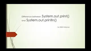 Difference between print() and  println() in java in hindi