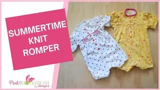 Summertime Knit Romper - Pink Hollybush Pattern for Knit Fabrics