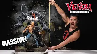BIGGEST VENOM STATUE EVER!!! GIANT Custom Venom Transformation Statue Review!